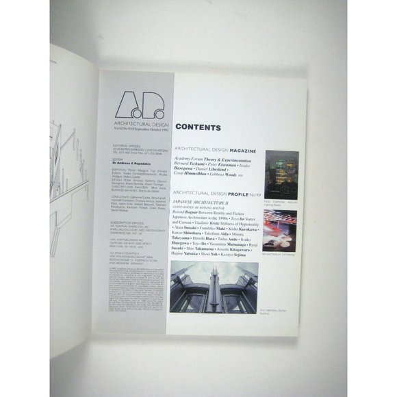 Architectural Design Magazine 62 Japanese Architecture 1992 Japanese September - Picture 2 of 9